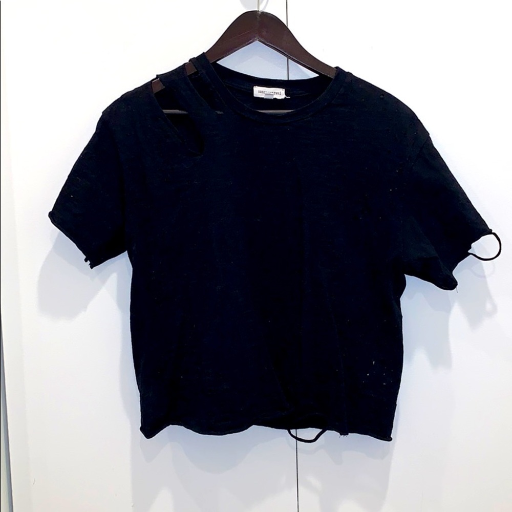 Ripped black t shirt